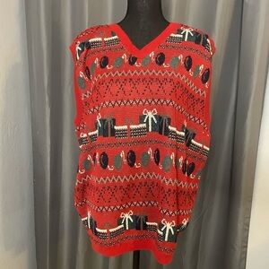 118. The Knit Co. Men’s Holiday Sweater Vest, Size L, EUC